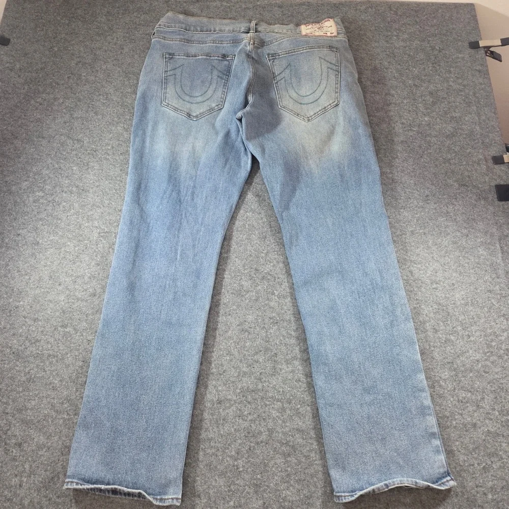 True Religion Ricky Jeans Mens 36 Relaxed Straight Leg Light Wash 31 Inseam